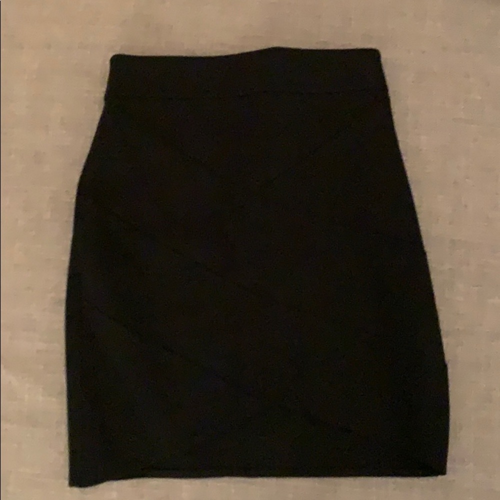 High waisted mini pencil skirt